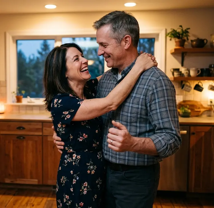 Happy mature couple enjoying renewed energy together